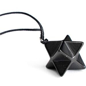 Heritage Shungite Stone Necklace | Round Shungite Pendant Amulet | Authentic